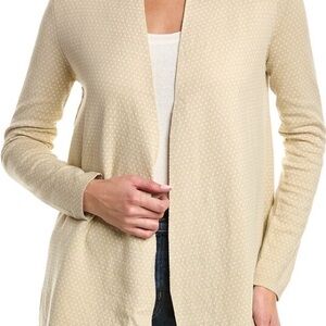 Leggiadro Cream Knit Cardigan Sweater Polka Dot M